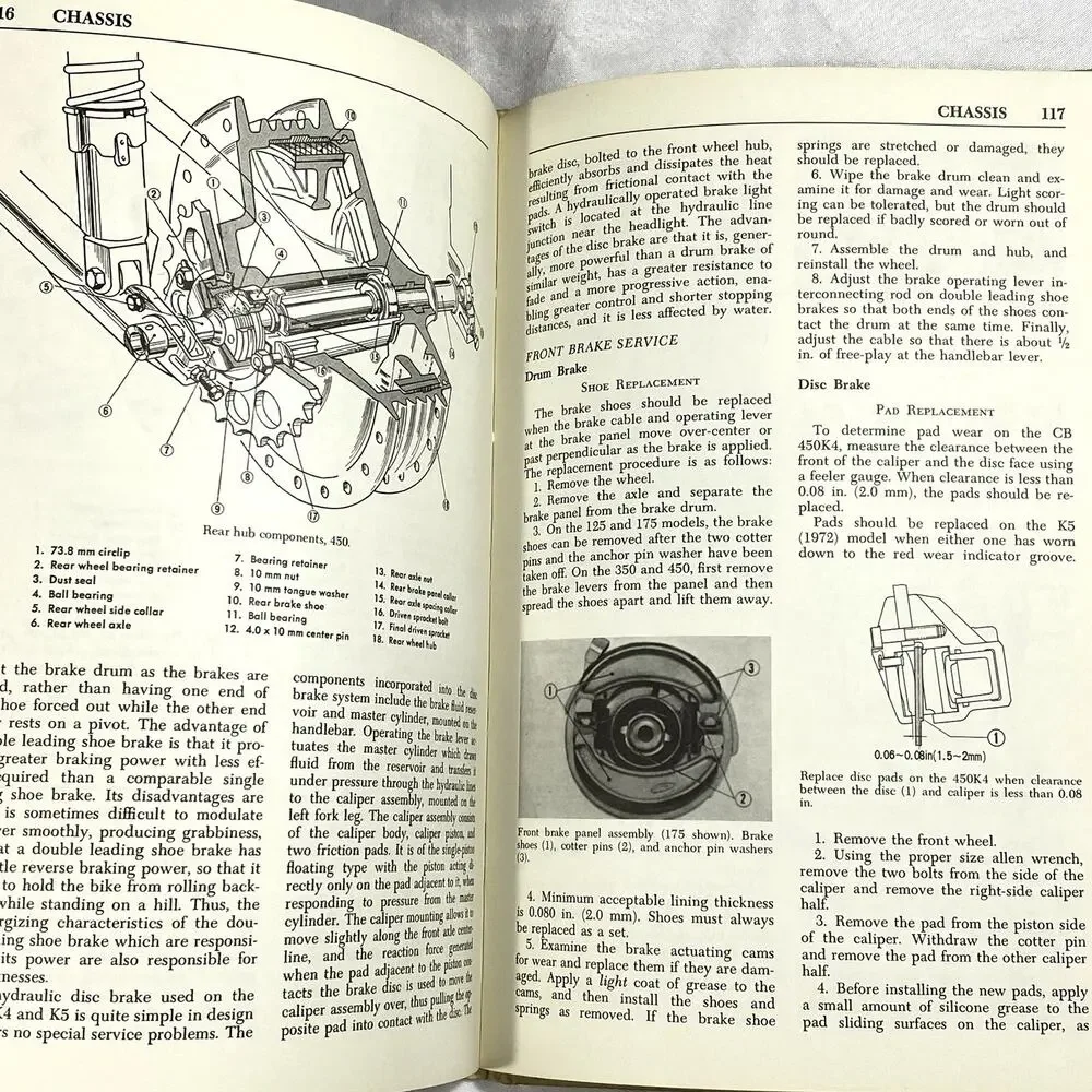 Chilton's Repair and Tune-Up Guide Honda Twins Motorcycle Service Manual Book